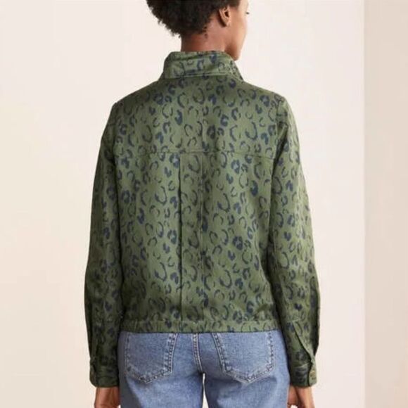 Boden Hardwicke Jacket Leopard Green Linen Blend 6 - Picture 5 of 11